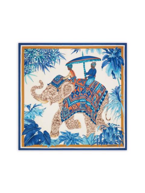 FERRAGAMO Printed silk foulard