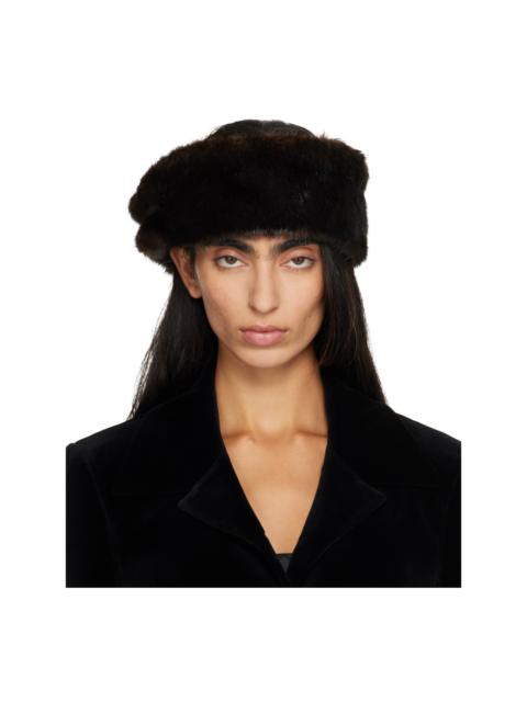 Loulou de Saison Brown Rumi Faux-Fur Headband