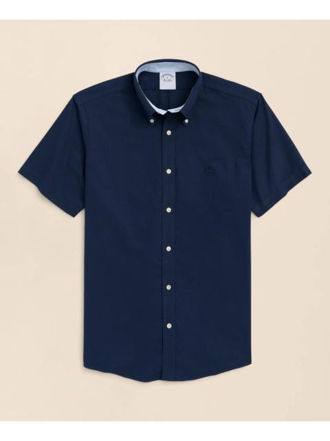 Brooks Brothers Stretch Non-Iron Oxford Button-Down Collar Short-Sleeve Sport Shirt
