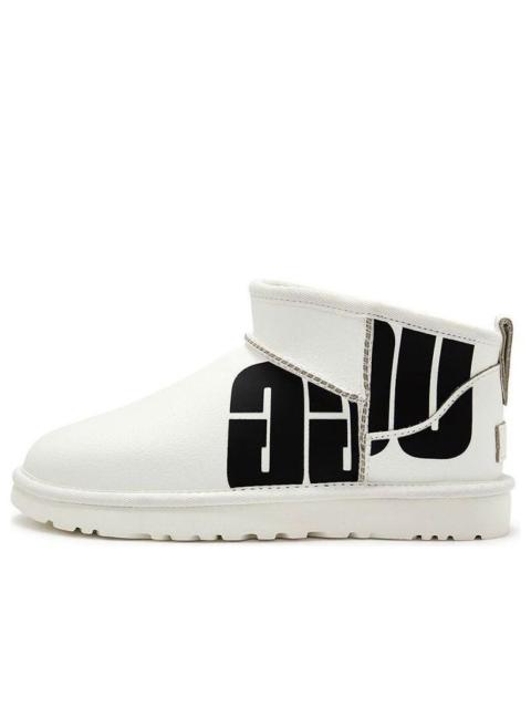UGG (WMNS) UGG Classic Ultra Mini Broken Logo 'White' 1129270-PDWH