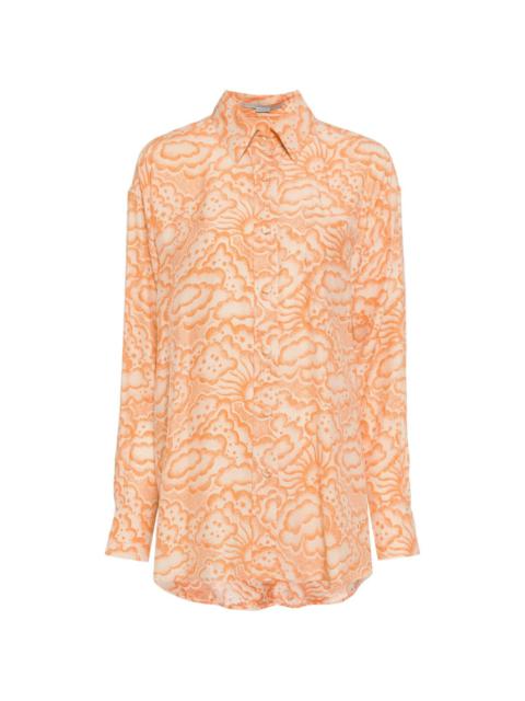 Stella McCartney cloud-print silk shirt