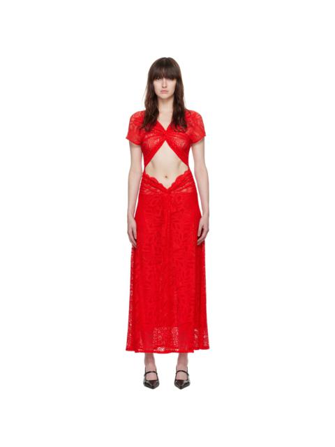 beaufille Red Sassen Maxi Dress