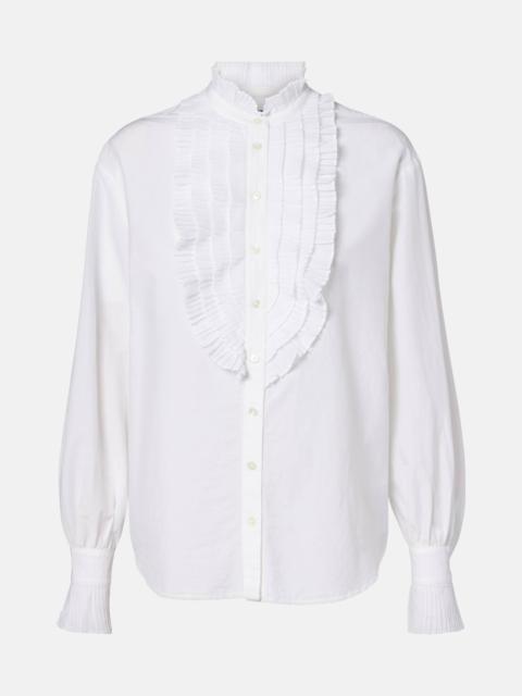 Polo Ralph Lauren Ruffled cotton and silk blouse