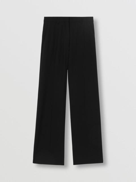 Burberry Split Detail Wool Wide-leg Trousers