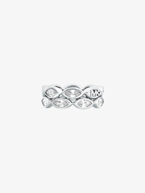 MICHAEL KORS Marquise Cut Cubic Zirconia Tennis Ring