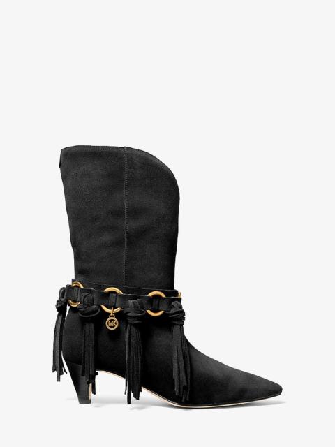 MICHAEL KORS Daniela Fringe Suede Boot