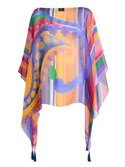 Etro Printed Poncho Blouse