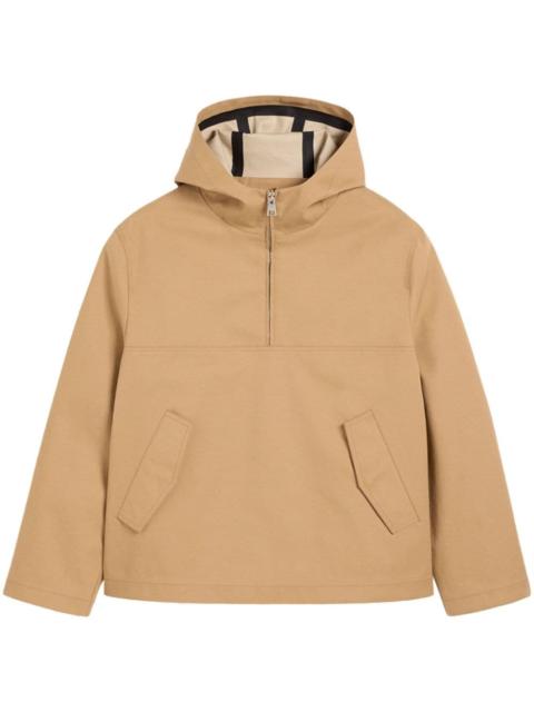 AMI Paris zip-up hooded cotton jacket