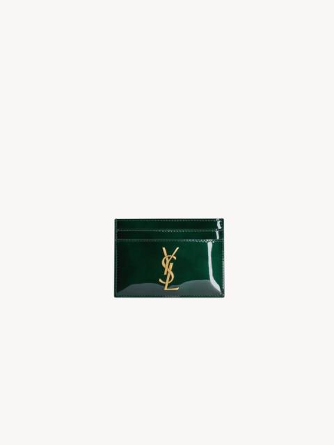 SAINT LAURENT CASSANDRE CARD CASE IN PATENT LEATHER