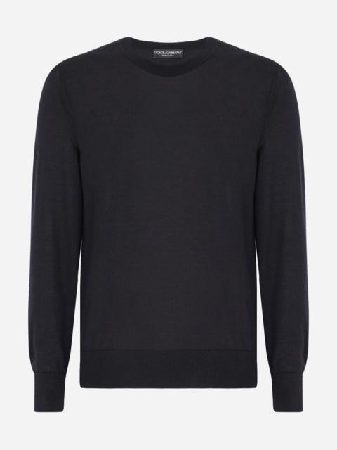 Crewneck sweater in cashmere