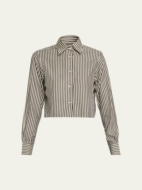 OFFICINE GÉNÉRALE Cataleya Stripe Cropped Shirt