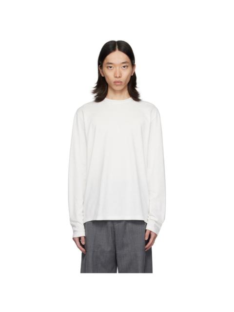 Jil Sander White Crewneck Long Sleeve T-Shirt