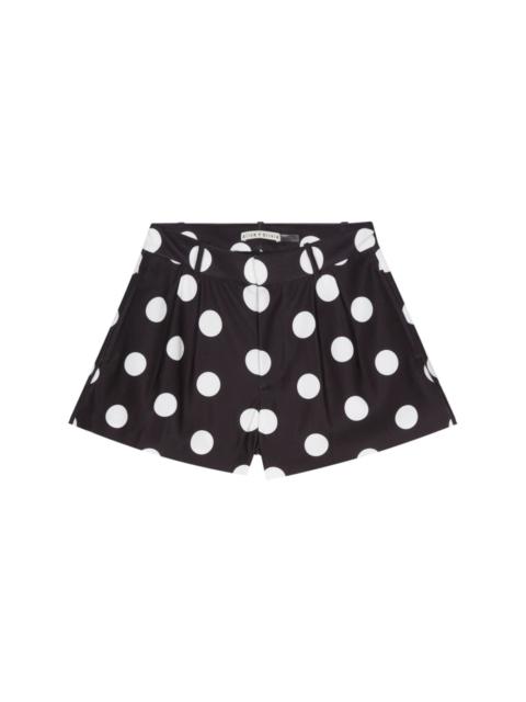 polka-dot crepe mini shorts
