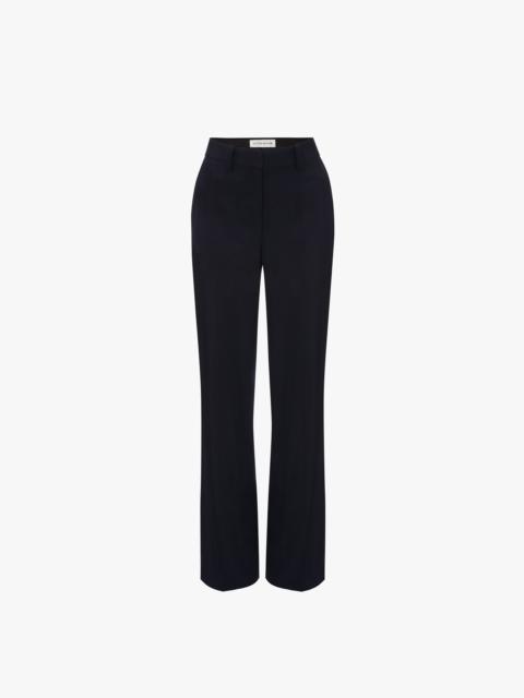 Victoria Beckham Tailored Straight Leg Trouser In Ink Blue