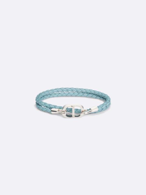 Dior CD Icon Braided Leather Bracelet