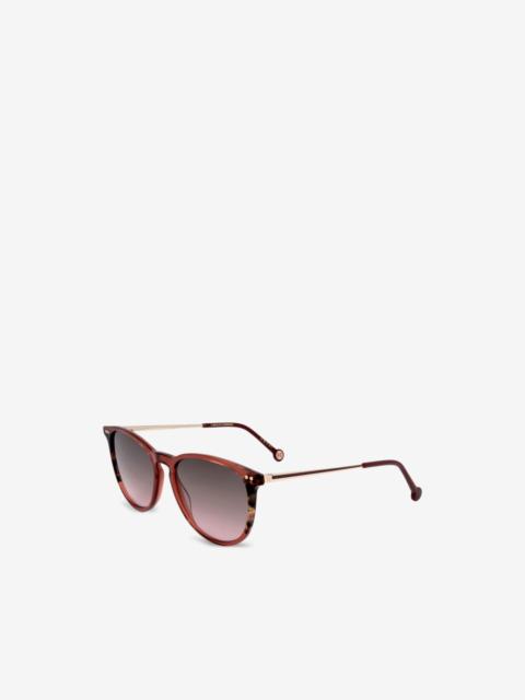 CAROLINA HERRERA tortoiseshell-effect round-frame sunglasses