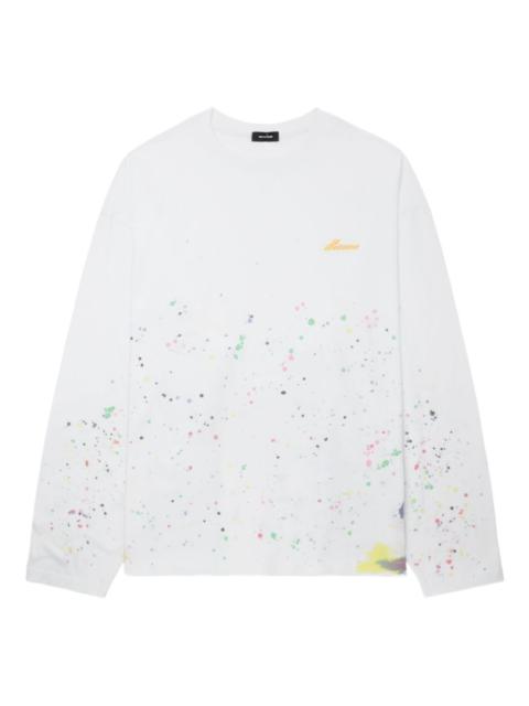 We11done paint-splatter long-sleeve T-shirt