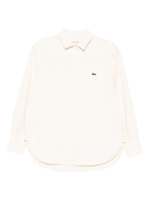 LACOSTE logo flannel blouses