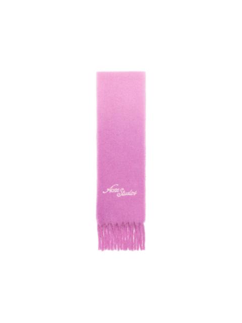 Acne Studios logo fringed scarf
