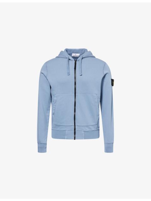 Stone Island Brand-Patch Zip-Up Cotton Hoody