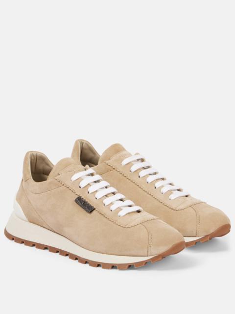 Brunello Cucinelli Monili suede sneakers