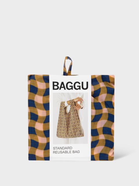 Paul Smith BAGGU Peach Wavy Gingham Standard Reusable Bag