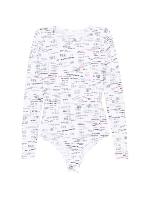MM6 Maison Margiela printed bodysuit