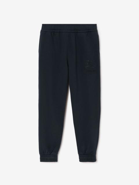 Burberry Embroidered EKD Cotton Jogging Pants