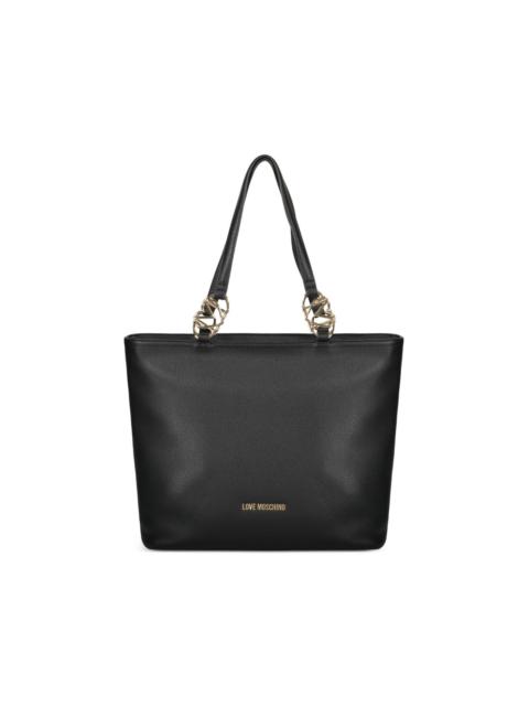 Moschino logo-plaque tote bag