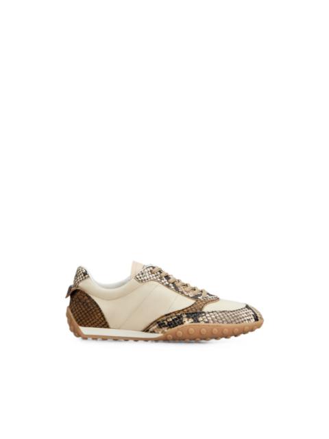 Tod's snake-effect panelled sneakers