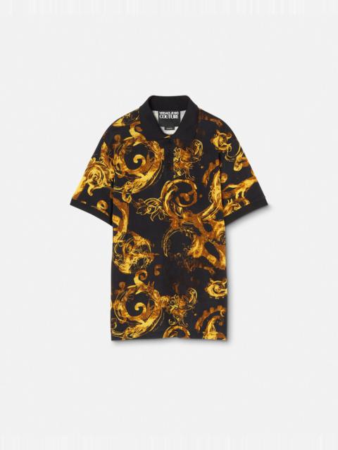 VERSACE JEANS COUTURE Watercolour Couture Polo Shirt