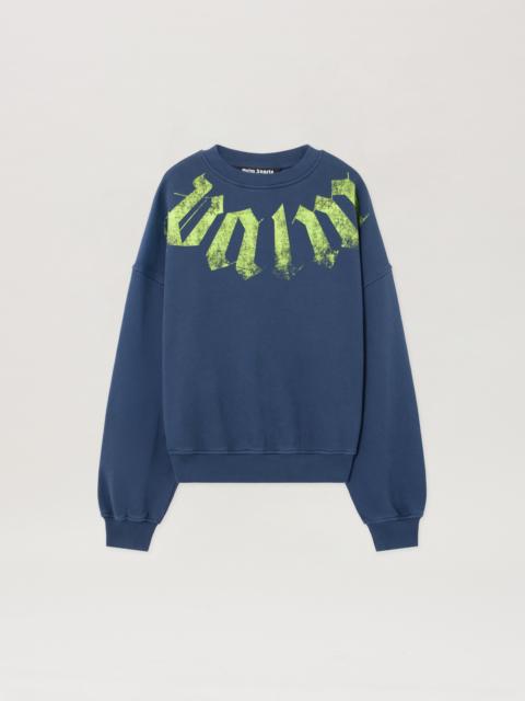 Palm Angels Big Neck Logo Loose Sweatshirt