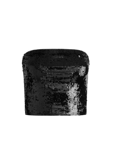 Alice + Olivia VIVI SEQUIN CROPPED TOP