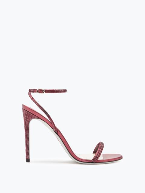 RENE CAOVILLA Ellabrita Crystal Wine Red Sandal 105