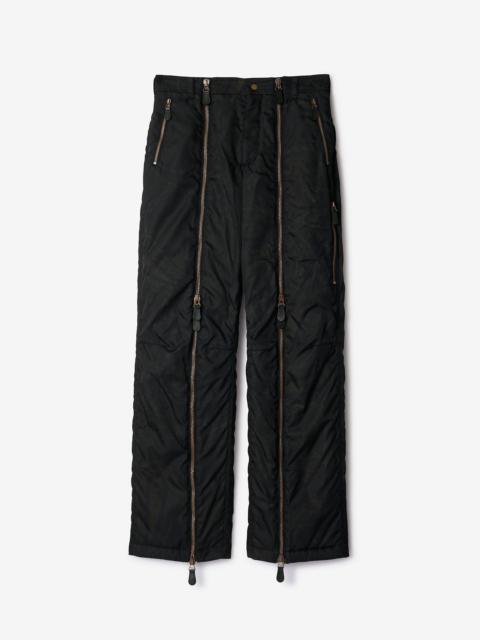 Burberry Paisley Nylon Zip Cargo Trousers