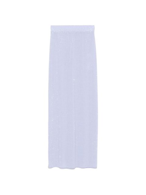 crystal-embellished jersey midi skirt