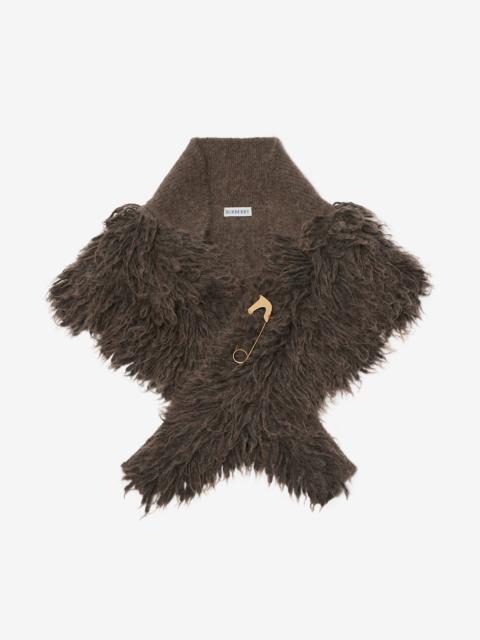 Burberry Alpaca Wool Blend Collar