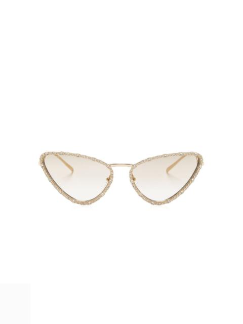 crystal-embellished cat-eye sunglasses