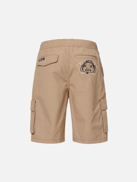 EVISU GODHEAD EMBROIDERY CARGO SHORTS