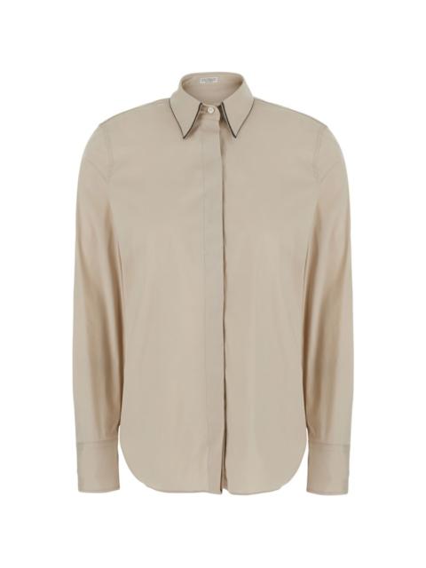 Brunello Cucinelli Monili-trim long-sleeve shirt