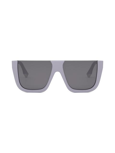 'Fendi Way Flat Top Sunglasses in Shiny Violet /Smoke