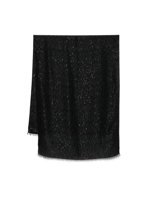 sequin-embellished scarf