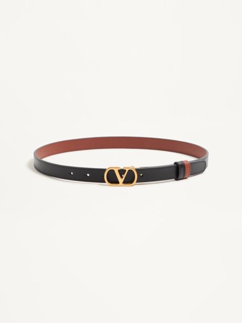 Valentino VLOGO SIGNATURE REVERSIBLE SHINY CALFSKIN BELT - 20MM / 1.2 IN.