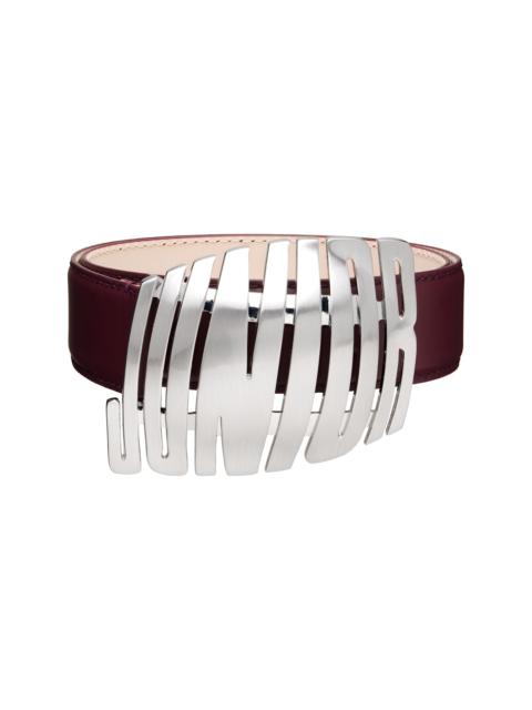 Jean Paul Gaultier Burgundy 'The Straight Junior' Belt