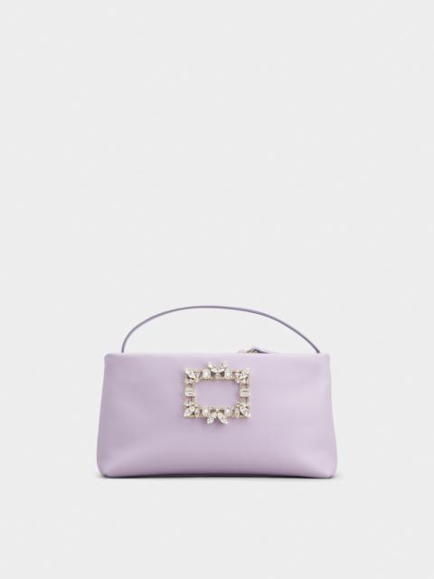 Roger Vivier RV Nightlily Broche Vivier Buckle Mini Bag in Leather