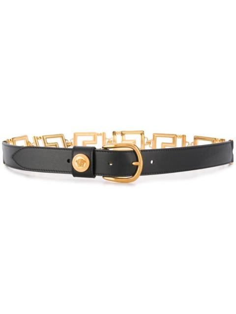 VERSACE Belt With Greek Key Buckle