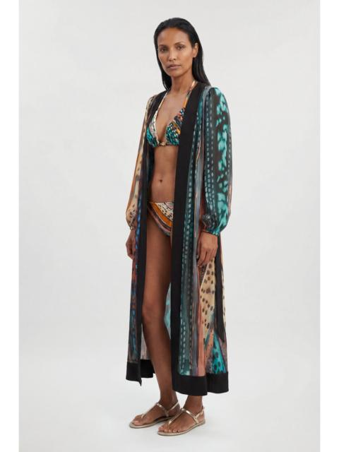 KAREN MILLEN Linear Animal Printed Beach Cover Up