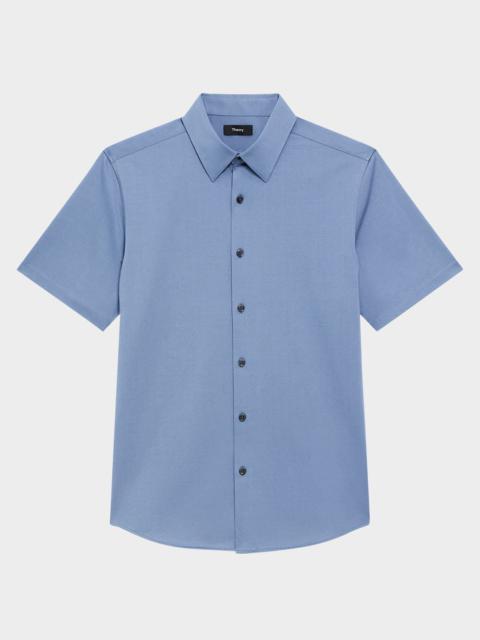 Theory Men's Irving Short Sleeve Shirt in Structure Knit