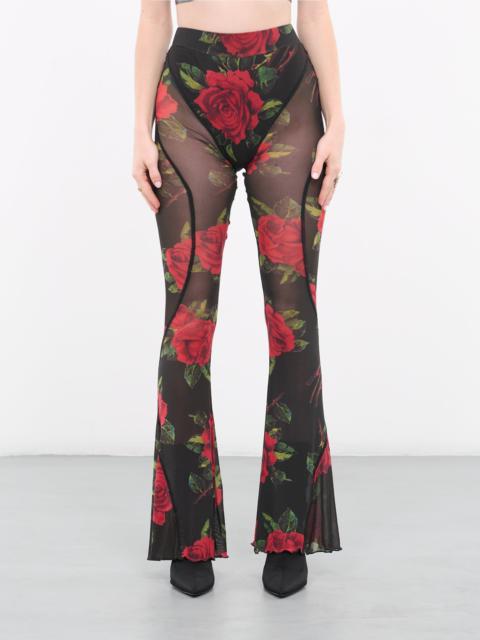 Richard Quinn Rose Flare Trousers