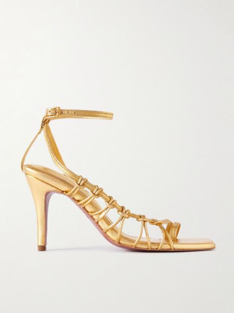 Johanna Ortiz + NET SUSTAIN Aventurera Nocturna metallic-leather sandals Gold